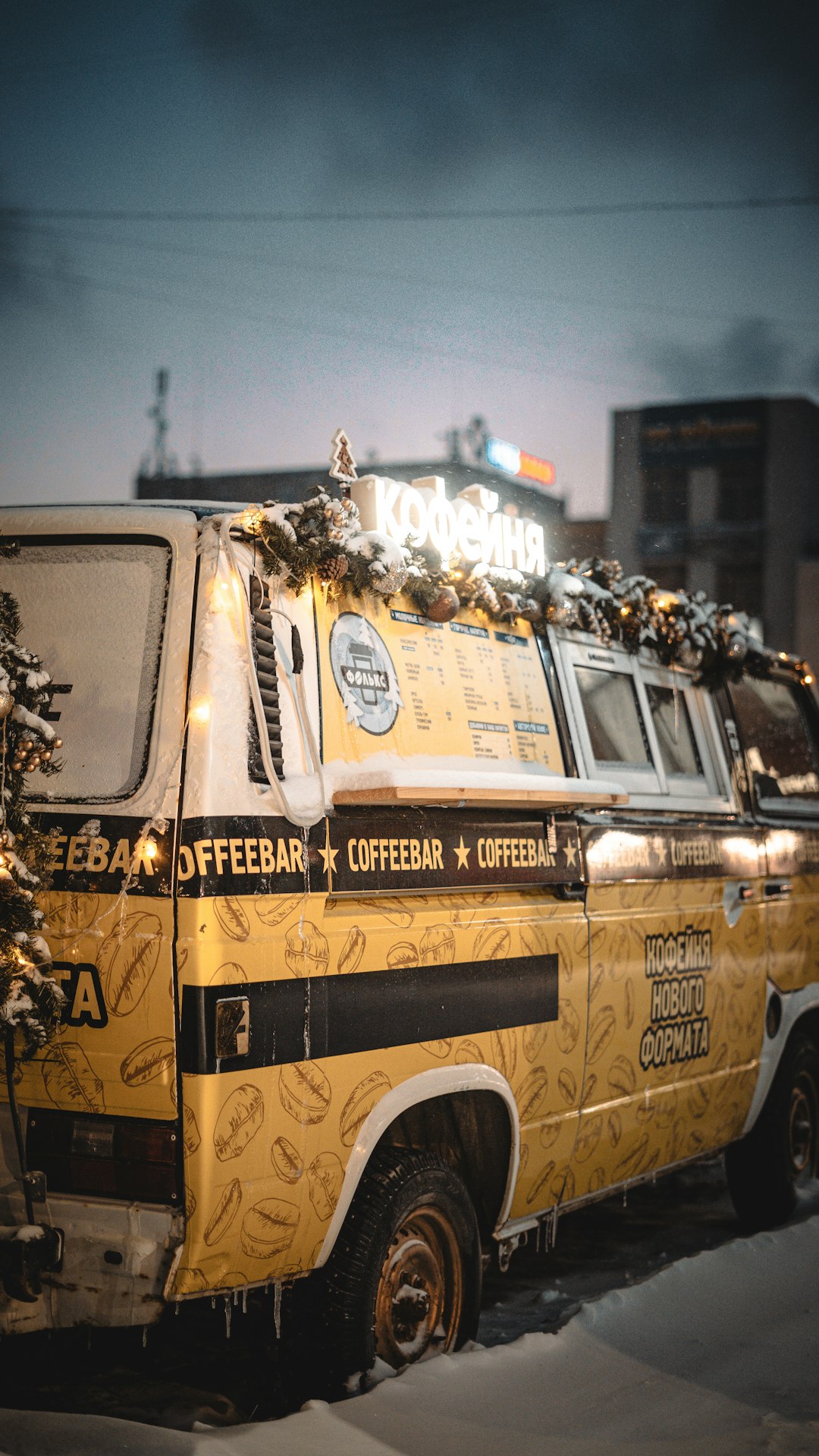 a-yellow-van-parked-on-the-side-of-the-road-mlku5wahvky
